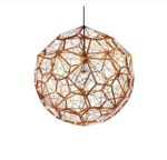 élégant Créativité Moderne Lustre Creux Chrome Finish Dispositif d'éclairage