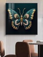 Cadre mural en cristal papillon rayonnant – Image 4
