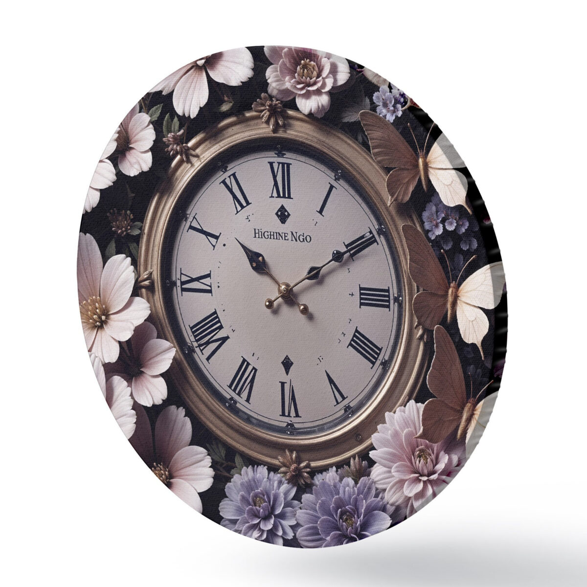 Horloge Murale Ronde en FLEURETTE – Élégance Brillante pour tous Pièce – Image 6