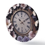 Horloge Murale Ronde en FLEURETTE – Élégance Brillante pour tous Pièce – Image 6