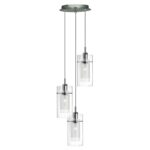 Suspension DUO Argent satiné Chromé