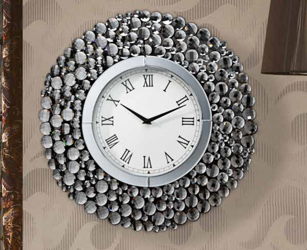 Horloge RONDE - entourées brillantes