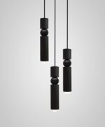 Lampe suspendue de cuisine - Tube doré noir argenté - Lampe suspendue – Image 3