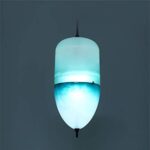 Nordic Modern Teardrop-Forme Bleu Suspension en Verre LED Art déco Simple Lampe Suspendue Blanche