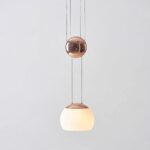 Moderne Verre Île Pendentif Lumière Demi-Cercle Suspension Lampe 1 Lumière Lustre Contemporain Suspendu Plafond – Image 2