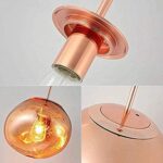 Lampe suspendue post-moderne en verre fondu Lampe à lave Lustres modernes Lampes suspendues en verre de lave Irrégulier Argent – Image 2