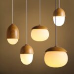 uspension moderne en forme de noyer blanc pour ferme, cuisine, îlot, miroir, phare mural, – Image 3