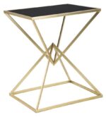 table console moderne se distingue par son design géométrique audacieux et son alliance raffinée de matériaux – Image 2