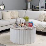 table  basse ronde elegante raffinee -decoration Sallon et chambre – Image 2