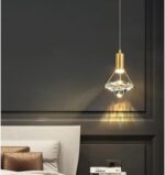 Luminaire suspendu en cristal moderne réglable en hauteur, compatible