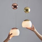 Moderne Verre Île Pendentif Lumière Demi-Cercle Suspension Lampe 1 Lumière Lustre Contemporain Suspendu Plafond