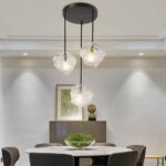 Moderne Simplicité Glace Pendentif Lumière, Lustre En Verre Créatif Plafond Nordique Pendentif Lampe E27 – Image 3