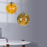 Lustre LED de luxe nordique moderne 10 W en verre simple  abat-jour sphérique – Image 4