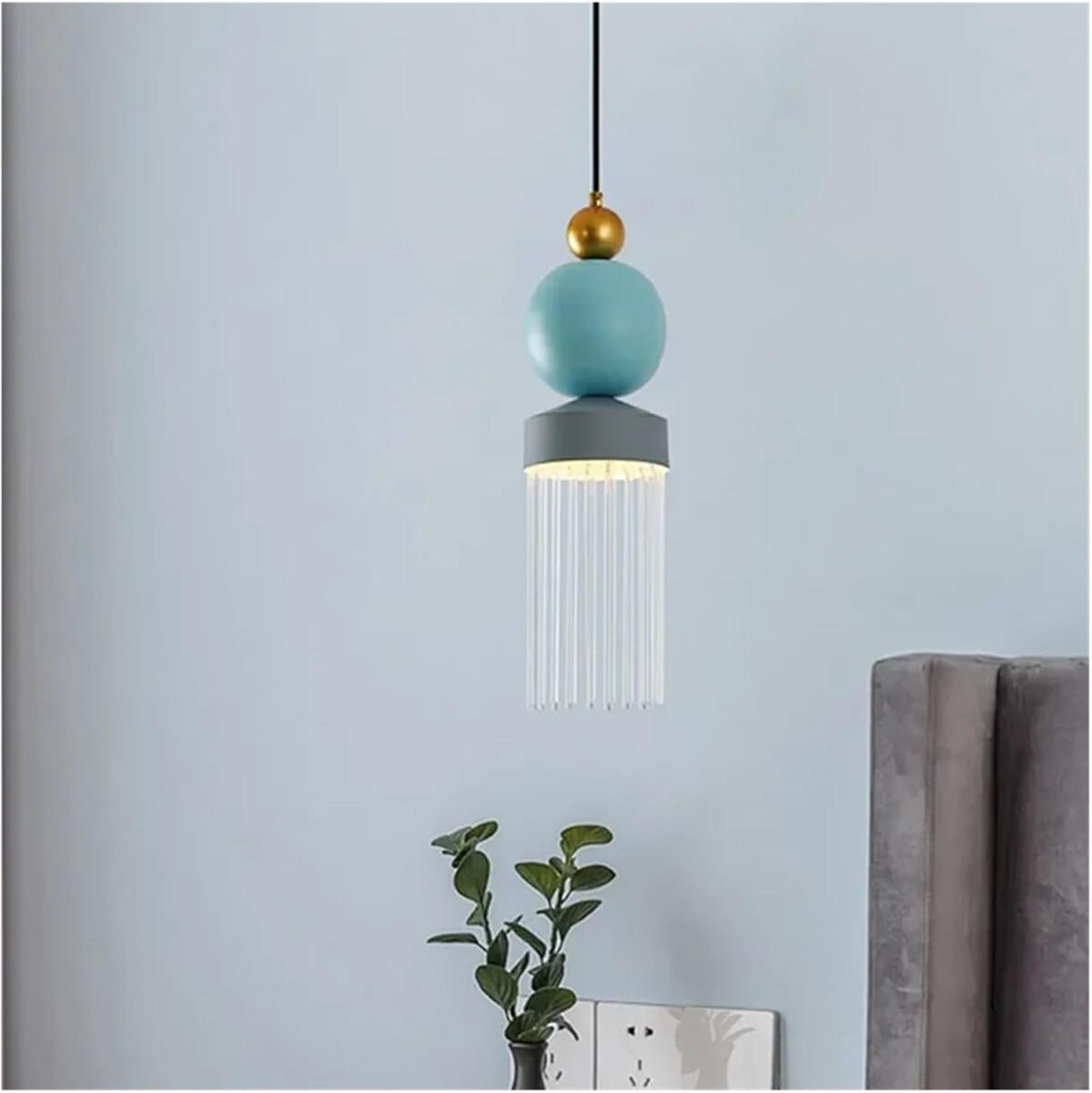 Modern Minimalist Pendant Light - Iron  Glass Chandelier for Dining Room, Bedroom – Image 1