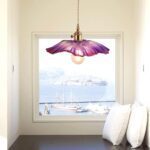 Luminaire Suspendu Moderne Edison en Verre Violet, Support de Lampe en Laiton, Lustre décoratif - éclairage Suspendu, luminaire de Plafond – Image 2