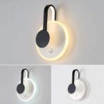 Applique Murale Moderne Intérieur LED  Applique Murale Pendule Design Éclairage Mural Rond Spots Muraux Blanc Chaud