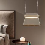 Nouveau Populaire Nordique Lumière Luxe Verre Petit Lustre Simplicité Cuir Décorer Suspension Moderne En Acier Au Carbone LED – Image 5