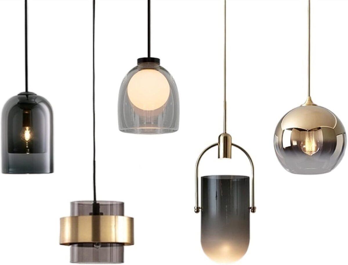 Lustre moderne Globe en verre moderne Suspension Lampe suspendue industrielle vintage Lampe de suspension réglable – Image 4