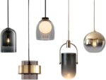 Lustre moderne Globe en verre moderne Suspension Lampe suspendue industrielle vintage Lampe de suspension réglable – Image 4