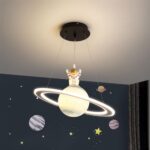 Acrylique Planète Pendentif Lumière Enfants Chambre Espace Étoile Plafond Lustre Astronaute Led Lampe Suspendue Décor – Image 4