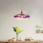 Luminaire Suspendu Moderne Edison en Verre Violet, Support de Lampe en Laiton, Lustre décoratif - éclairage Suspendu, luminaire de Plafond – Image 3