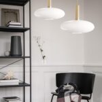 Lampe à Suspension APP668-1CP Lustre Plafonnier Éclairage de Plafond en métal, verre pour Salon Chambre Cuisine Couloir – Image 4