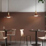 Simplicité Japonaise des lustres en Forme de Soucoupe Volante Suspension LED 10W Lumière Chaude Lampe Suspendue à Motif d'abat-Jour en Noyer – Image 3