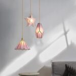Lustre décoratif moderne en verre pour maison d'hôtel - Lampe suspendue élégante à 1 lumière – Image 2