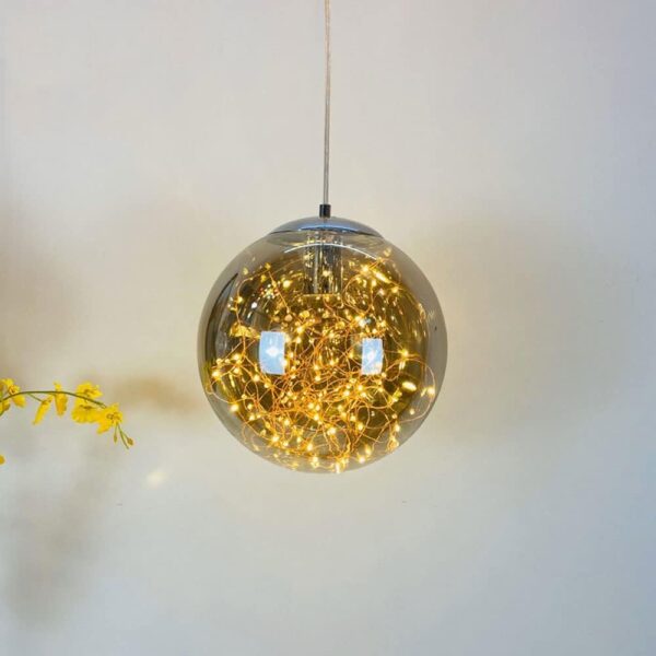 Lustre LED de luxe nordique moderne 10 W en verre simple  abat-jour sphérique