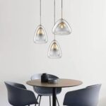 Lampes suspendues nordiques à double vitrage, lustre créatif à suspension de restaurant de couleur dégradée – Image 2