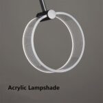 Lustre minimaliste MayNuo 14 W, verre blanc mat, luminaire moderne du milieu du siècle à 2 lumières avec finition en laiton brossé – Image 2
