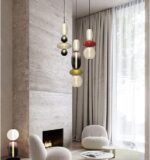 Creative Led Luminaires Pendentif Lumière Colorée Ronde En Verre Lampe De Chevet Collocation Gratuite Suspensions DIY Lustre Lampe Pour Salon Salle À Manger Décor Present – Image 4