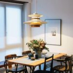 Lampe à suspension UFO créative avec finition en bois avec cordon réglable Present – Image 3