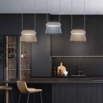 Nouveau Populaire Nordique Lumière Luxe Verre Petit Lustre Simplicité Cuir Décorer Suspension Moderne En Acier Au Carbone LED – Image 3
