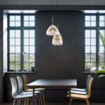 Lampes suspendues nordiques à double vitrage, lustre créatif à suspension de restaurant de couleur dégradée – Image 5