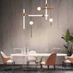 Longue bande LED simple lustre créatif en métal corps de lampe suspension nordique minimalisme lampe suspendue – Image 2