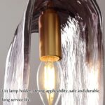 Suspension en verre moderne réglable, éclairage suspendu, abat-jour en verre de couleur dégradée, suspensions de plafond, base de lampe E14 – Image 3