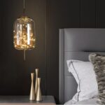 Éclairage Suspendu pour Îlot De Cuisine Globe Lampes Suspendues en Verre Ambré Moderne 24W LED Luminaire Suspendu – Image 3