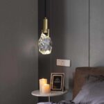 Lampe Suspendue Moderne dans la Table de Chevet, Petit Lustre en Cristal de Luxe Nordique Lig, Lampe Suspendue au Plafond – Image 5