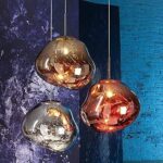 Lampe suspendue post-moderne en verre fondu Lampe à lave Lustres modernes Lampes suspendues en verre de lave Irrégulier Argent – Image 4