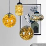 Lustre LED de luxe nordique moderne 10 W en verre simple  abat-jour sphérique – Image 2