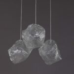 Moderne Simplicité Glace Pendentif Lumière, Lustre En Verre Créatif Plafond Nordique Pendentif Lampe E27 – Image 4