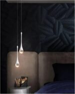 Lampes suspendues LED lustre miroir lampe maison droplight Fxture, lustre moderne LED