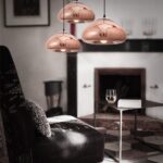 Ferme Industrielle ModerneécoleLampe à Suspension Rustique avec Abat-Jour en Verre de Couleur, Hauteur de Suspension réglable, Décoration d'appareils d'éclairage de Plafond – Image 3