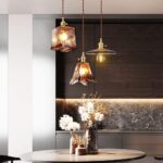 Petite suspension for restaurant japonais, éclairage suspendu en verre de chevet rétro américain, lampe, luminaire de plafond – Image 3