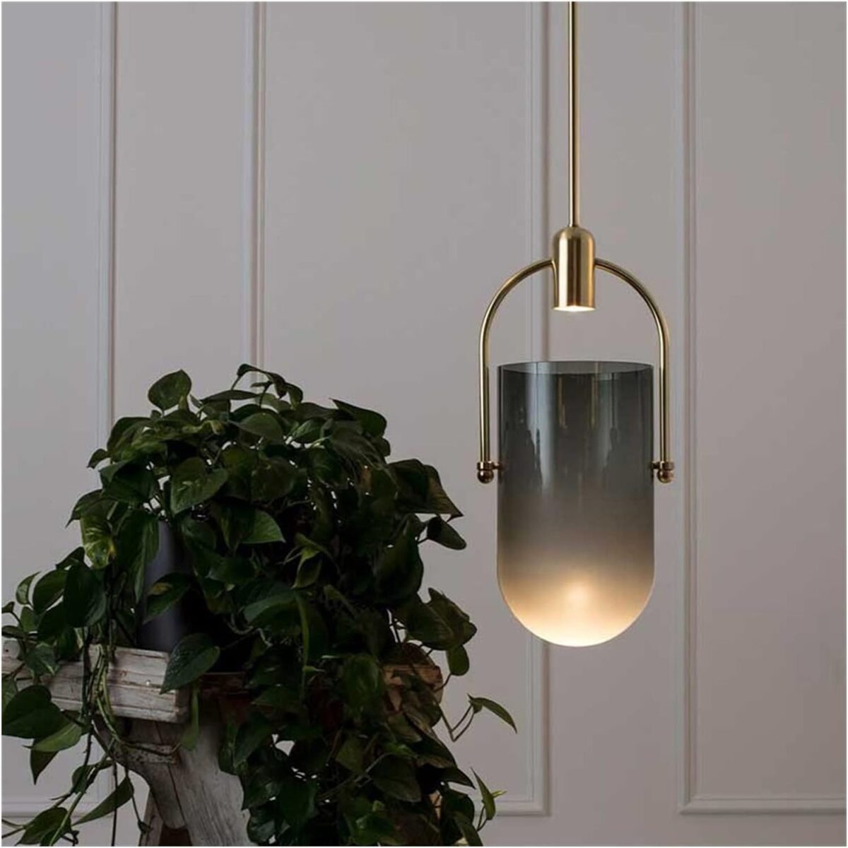 Lustre moderne Globe en verre moderne Suspension Lampe suspendue industrielle vintage Lampe de suspension réglable – Image 3