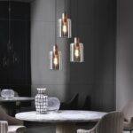 Américain Rétro Pendentif Lumière Verre Suspendu Lampes Designer Atmosphère E27 Lustre Abat-Jour – Image 5