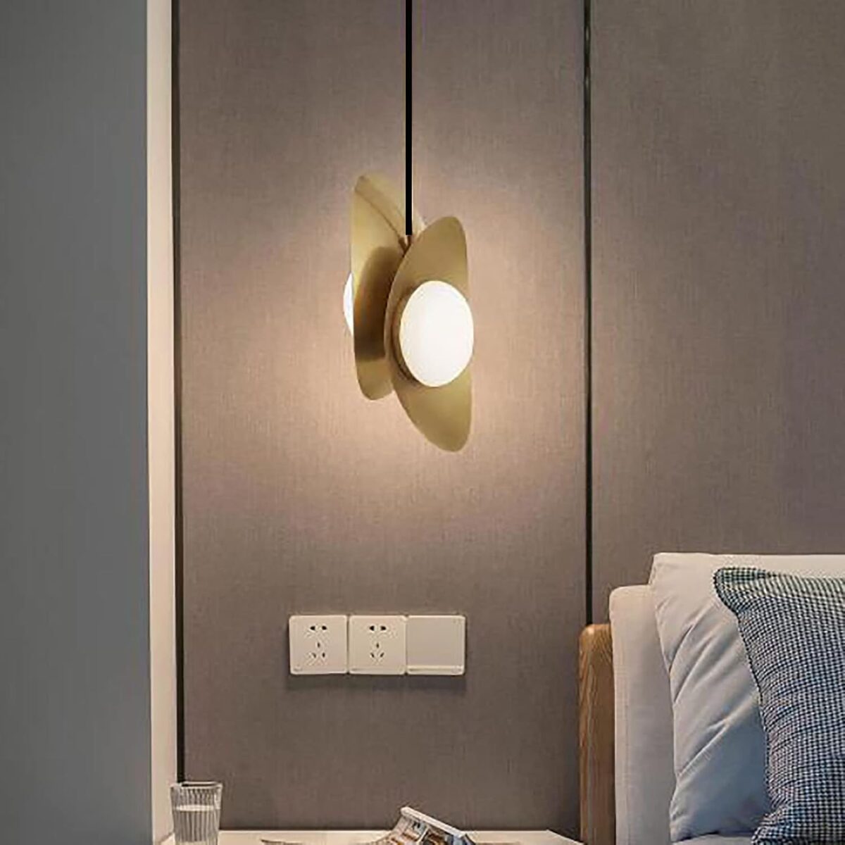 Nordique Américain Créatif Petit Lustre,Moderne Concis Lingot D'or Lustre – Image 1