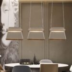 Nouveau Populaire Nordique Lumière Luxe Verre Petit Lustre Simplicité Cuir Décorer Suspension Moderne En Acier Au Carbone LED – Image 4