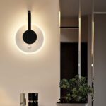 Applique Murale Moderne Intérieur LED  Applique Murale Pendule Design Éclairage Mural Rond Spots Muraux Blanc Chaud – Image 3